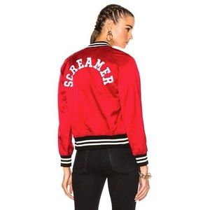 Rare R13 Cherry Red SCREAMER Bomber Jacket